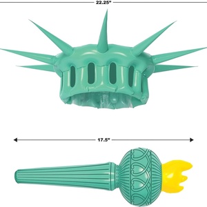 PVC Inflatable Crown and Torch 22.25 Inch 17.5 Inch for Bachelorette Party Graduation Baby <b>Shower</b> Birthday Halloween Decoration - Product Image 2