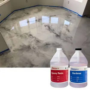 Résine époxyde claire dure élevée pour le revêtement de plancher époxyde de peinture 3d auto-nivelant