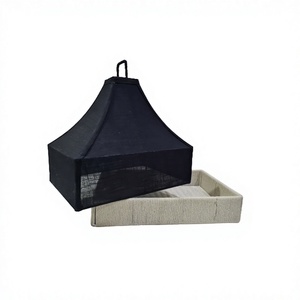 Plateau de service en bois avec couvercle en tissu, taille et forme personnalisées, plateau à chocolats à prix abordable - Product Image 1