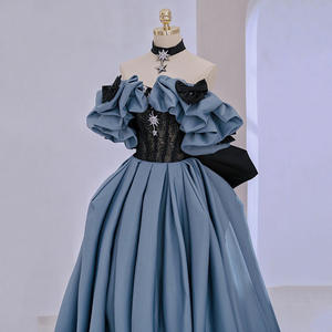 Elegante Quinceanera-Kleider mit Schleife, schulterfrei, Cut-Out-Abendkleider, Prinzessinnenkleider, Vestido für den Abschlussball, Übergröße, individuell anpassbar - Product Image 3