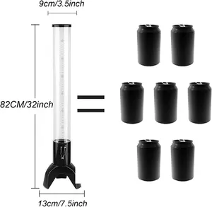 Beer Tower Dispenser Clear Liquor Tower Dispenser mit abnehmbarem Ice Tube Beer Tower Getränkesp ender für Partys