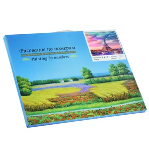 Diseños personalizados DIY pintura paisaje pintura por número kit hecho a mano pintura al óleo sobre lienzo decoración del hogar