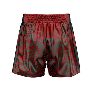 Pantalones cortos de entrenamiento de diseño elegante hechos a medida HEALY pantalones cortos de lucha de boxeo atléticos con estampado artístico para hombres - Product Image 3