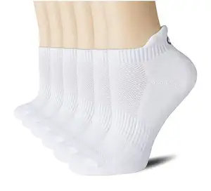 Calcetines tobilleros para correr informales de algodón con logotipo personalizado al por mayor, calcetines cortos de corte bajo para hombres y mujeres