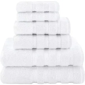 Ensembles de serviettes de bain 100% coton doux de luxe personnalisé avec serviettes de bain essuie-mains et débarbouillettes pour la salle de bain de la maison ou de l'hôtel