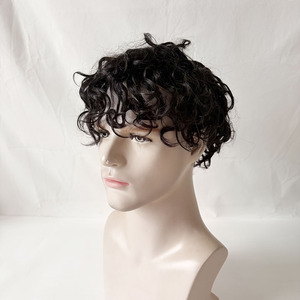 วิกผมแท้แบบเต็มศีรษะสำหรับผู้ชาย  ผมอินเดียแท้ Remy  แบบ Toupee  ระบบต่อผม  นุ่มลื่นเป็นธรรมชาติ  ลอนธรรมชาติ  ความหนาแน่น 100%  สามารถปรับแต่งการแบ่งผมได้ - Product Image 2