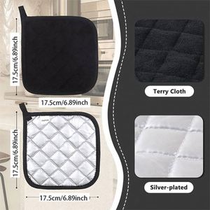 <b>Heat</b> Resistant <b>Pad</b> Kitchen Oven Trivet Coated Terry Cloth Non-slip Hanging Cooking - Product Image 2