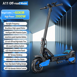Trottinettes rapides tout-terrain pliables pour adultes, les plus puissantes, avec moteur A11 10 pouces 48V 2000W 15Ah, vitesse 45 km/h, en acier forgé intégral, à <span class=keywords><strong>essence</strong></span> - Product Image 4