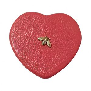 Miroir de maquillage en cuir personnalisé, mini miroir de poche abeille, cadeaux de mariage pour invités, miroir pliable double face portable, vente en gros - Product Image 6