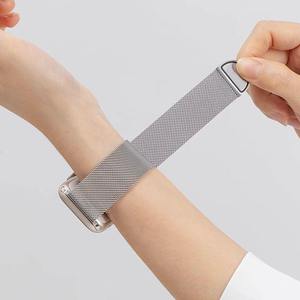 Correa de reloj de malla de acero inoxidable al por mayor para Apple Watch S10 11 46mm Ultra 49mm SE 44mm, banda de reloj milanesa con cierre magnético - Product Image 4
