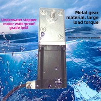 Moteur pas à pas IP68 étanche à la poussière 32-57 mm avec boîte de vitesses à vis sans fin, couple élevé, faible bruit, précision, moteur à engrenages submersible pour robot sous-marin