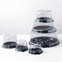 Boîte d'emballage alimentaire jetable en PET transparent et recyclable BOAO, personnalisable, pour desserts et gâteaux, modèle N915-03