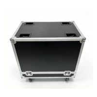 Flight case OEM empilable de haute qualité pour enceinte QSC LS118, boîte de protection aviation avec 4 roues et rainures