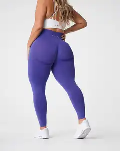 Nieuwe Hot Selling Vrouwen Gym Leverancier Tik Tok Leggings Elektrische Blauwe Curve Naadloze Leggings