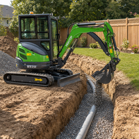 Excavator Mini Crawler 2.5 Ton, Mesin Kubota, Model Terbaru yang Dapat Disesuaikan untuk Pertanian & Konstruksi