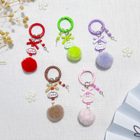 Porte-clés coloré en métal style coréen, sangle de téléphone, boîte mystère DIY avec lettres, breloques mignonnes, pendentifs pour sac, clé de voiture