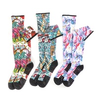 Chaussettes de compression personnalisées en fibre de bambou et élasthanne pour le sport, antibactériennes, déodorantes, modelantes, pour le fitness et l'entraînement transfrontalier