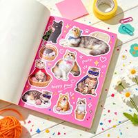 Livre d'autocollants personnalisés en vinyle découpé sur mesure, thème animaux, pour enfants, pour journal créatif, ordinateur portable, artisanat et décoration