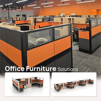 Système de bureaux modulaires M&W en forme de L avec cloisons de séparation, solution de conception d'espace de travail flexible pour bureaux privés et équipes