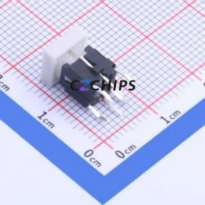 TPB01-102L1W Tactile Switch Through hole Component (THT) Switch Rectangle Button White - Product Image 2