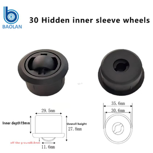 Roulettes en plastique miniatures à profil bas, pivotantes à 360 degrés, avec frein, pour meubles, chariots médicaux et d'hôpital – Approvisionnement direct usine - Product Image 4