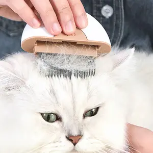 Pettine per toelettatura e cura del gatto 2 in 1 per capelli lunghi cane Pet rimuove i peli spazzola da bagno per la pulizia forniture per cani