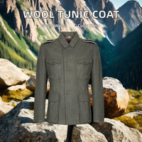 Tunique de terrain allemande personnalisée avec logo, 100 % laine, reproduction d'uniformes d'extérieur, équipement de défense personnel confortable