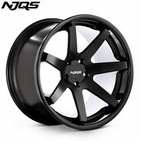 Jantes forgées NJQS haute performance pour voitures particulières, alliage 5x112, tailles 17/18/19/20/21/22/23/24 pouces, nouveau noir mat, ET 35 mm