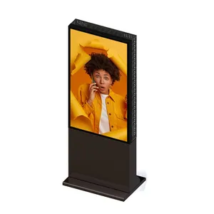 Display lcd per esterni ad alta luminosità 3000nits pannello pubblicitario monitor touch screen segnaletica digitale per esterni a doppia faccia