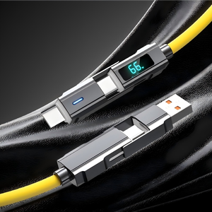 Đa Sạc Dây 4 Trong 1 Cáp <span class=keywords><strong>USB</strong></span>, Nhanh Chóng Sạc Cáp-Pd 60W <span class=keywords><strong>USB</strong></span> C Đa Nhanh Chóng Sạc Cáp Với LED Hiển Thị Cho Tất Cả Các Điện Thoại - Product Image 5