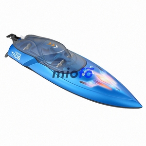 Barco RC rápido de alta velocidad para piscinas y lagos LED 2,4 GHz 25 KM/H barcos de carreras con batería recargable RC barco Juguetes - Product Image 4