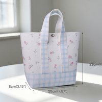 Sac fourre-tout en feutre non tissé à motif bonbons, personnalisable, pour femme, petit format, avec fermoirs, décoration en dentelle, portable et réutilisable pour le shopping