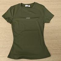 gyq T-shirt court moulant à manches courtes pour femme, séchage rapide, idéal pour le yoga, le Pilates, le fitness et la course à pied