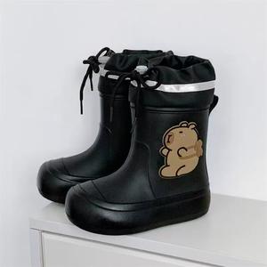 Bottes <span class=keywords><strong>de</strong></span> <span class=keywords><strong>pluie</strong></span> Capibara - Bottes courtes imperméables antidérapantes pour femmes, mignonnes pour les étudiantes, pour un port extérieur tendance - Product Image 6