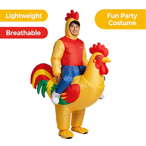 Costume de coq gonflable, tenue de mascotte de poulet de ferme pour festival agricole, fête foraine, défilé en plein air - Product Image 5