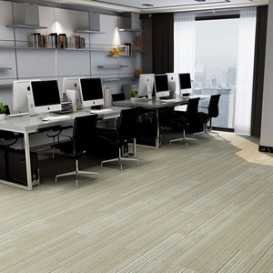 Dalles de moquette modernes à motif puzzle carré, en nylon coloré à boucles, avec support en PVC, pour bureaux et espaces commerciaux, vente en gros usine - Product Image 1