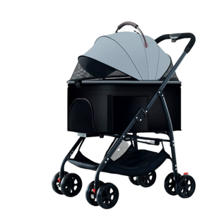 Современная роскошная разборная складная металлическая коляска для домашних животных, многофункциональная сумка, сверхлегкая, портативная, для кошек, собак и всех видов домашних животных - Product Image 1