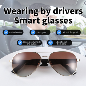 Prix d'usine AI Smart pour lunettes Bluetooth Caméra vidéo intelligente <span class=keywords><strong>et</strong></span> fonction d'enregistrement de traduction Casque portable - Product Image 3