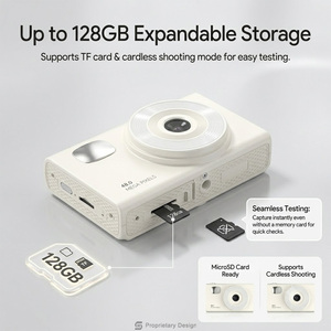 Cámara digital con pantalla IPS de 2,8 pulgadas, enfoque automático, <span class=keywords><strong>zoom</strong></span> 16X, triple luz de relleno, reproductor MP3, videocámara compacta para estudiantes y principiantes - Product Image 3