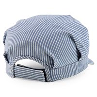 Casquette d'ingénieur rayée SOLPOP, chapeau de conducteur de train vintage pour accessoire de costume, enfants et adultes