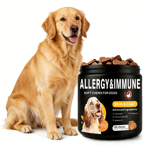 Complément alimentaire pour allergies aux chiens et aux chats OEM/ODM, comprimés à mâcher souples, soulage les allergies saisonnières, renforce l'immunité, soulagement sain des démangeaisons, apaise la peau - Product Image 1