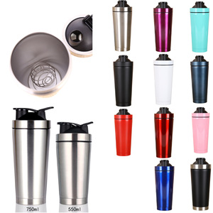 Custom 17oz 32OZ Acero inoxidable Fitness Gym <span class=keywords><strong>Shaker</strong></span> Bottle BPA Free <span class=keywords><strong>Metal</strong></span> para café Proteína en polvo para Camping Promoción - Product Image 6