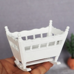 Maison de <span class=keywords><strong>poupée</strong></span> Miniature 1:12 meubles de <span class=keywords><strong>poupée</strong></span> en <span class=keywords><strong>bois</strong></span> jouets bébé <span class=keywords><strong>berceau</strong></span> meubles - Product Image 5