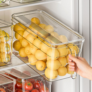 Boîte de rangement pour réfrigérateur Otsuki Shinagawa avec poignée, transparente, épaisse, de qualité alimentaire, pour la conservation des légumes et des fruits - Product Image 1