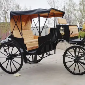 Carrito de caballos de maratón de estilo europeo, certificación CE, carro de caballos de Victoria, carro de caballos de boda de Cenicienta a la venta