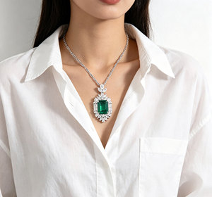 Collar de Plata 925 con Cristal Brillante, Elegante y Lujoso, Ideal para Fiestas, Uso Diario, Regalos de Cumpleaños, Maravillosa Sorpresa L - Product Image 4