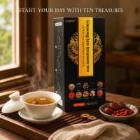 Sachets de thé aux dix trésors de ginseng naturel sans sucre – Infusion bien-être quotidienne pour le bureau, la maison, les cadeaux et les tasses du matin