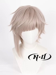 Peluca de Cosplay Corta de 35 cm, Color Marrón Claro, 14 Pulgadas, Base de Encaje Francés, 100% Densidad, Fibra Sintética Nakajima <span class=keywords><strong>Atsushi</strong></span>, Venta al Por Mayor - Product Image 2
