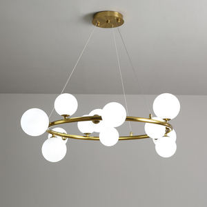 Đèn Chùm Tròn Hiện Đại Kiểu Bắc Âu, Đèn Thủy Tinh Mờ Hình Quả Cầu Đèn Chùm Tròn Bằng Thủy Tinh Hình Tròn Hiện Đại - Product Image 3