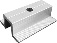 Collier de serrage intermédiaire en aluminium pour panneaux solaires photovoltaïques, idéal pour les systèmes de montage solaire sur toiture (vente en gros)